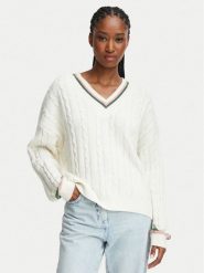 Robe di Kappa Sweter Vintage 64123FW Kremowy Regular Fit. Białe swetry klasyczne damskie Robe di Kappa, m, z syntetyku, bez kołnierzyka. Za 249.99 zł.