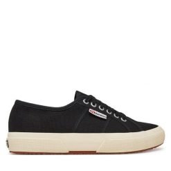 Tenisówki Superga. Czarne trampki damskie Superga, bez wzorów, bez zapięcia. Za 159.99 zł.