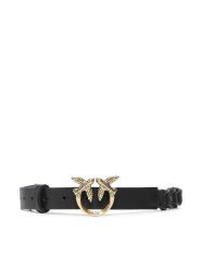 Pinko Pasek Damski Love Duble Belt H2 2022 PLT01 1H2114 Y7SP Czarny. Czarne paski damskie Pinko, bez wzorów, ze skóry. Za 409.00 zł.