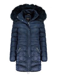 ANAPURNA Płaszcz zimowy w kolorze granatowym rozmiar: XXL. Niebieskie płaszcze damskie ANAPURNA, na zimę, xxl, bez wzorów, z puchu, bez kaptura. Za 246.53 zł.