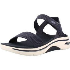 Sandały SKECHERS GO WALK ARCH FIT 2.0 Niebieski. Niebieskie sandały damskie Skechers, bez wzorów, z tkaniny, bez obcasa, bez zapięcia. Za 267.99 zł.