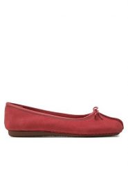 Clarks Baleriny Freckle Ice 26176285 Różowy. Czerwone balerinki damskie Clarks, bez wzorów, z nubiku. Za 239.99 zł.