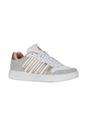Buty sportowe K-Swiss COURT PALISADES (96931-091-M). Białe obuwie trekkingowe damskie K-SWISS, ze skóry, bez zapięcia. Za 129.00 zł.