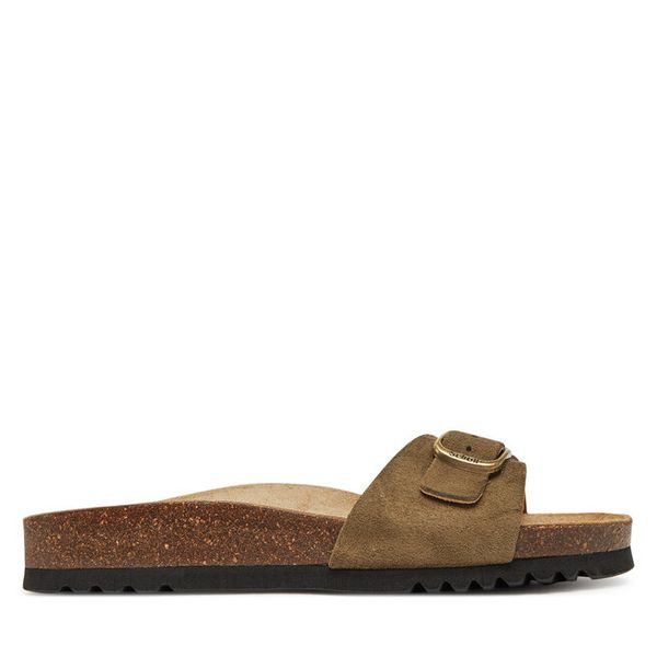 Klapki Scholl. Brązowe klapki damskie Scholl, bez wzorów, bez obcasa, bez zapięcia. Za 319.99 zł.