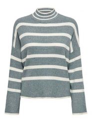 ONLY Sweter w kolorze szaro-białym rozmiar: M. Białe swetry klasyczne damskie Only, m, ze splotem, bez kołnierzyka. Za 74.63 zł.