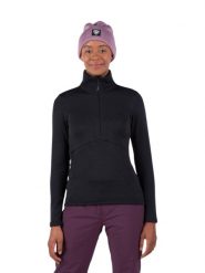 Bluza Rossignol W Blackside Fleece HZ czarna. Czarne bluzy damskie Rossignol, na jesień, s, bez wzorów, z elastanu, bez kaptura. Za 410.05 zł.