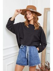 Joséfine Koszulka "Paladium" w kolorze czarnym rozmiar: M. Czarne koszulki damskie Joséfine, m, bez wzorów, z bawełny, bez kołnierzyka, bez ramiączek. Za 135.45 zł.