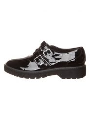 Clarks Skórzane półbuty "Alexa" w kolorze czarnym rozmiar: 38. Czarne półbuty damskie Clarks, bez wzorów, bez obcasa, bez zapięcia. Za 192.79 zł.