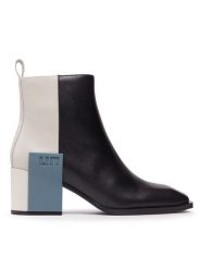 United Nude Botki Jimmy Mid II 1078578816 Czarny. Czarne botki damskie United Nude, ze skóry, bez obcasa, na słupku, bez zapięcia. Za 1,839.00 zł.