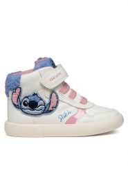Geox Sneakersy B Gisli B561MF 0BCBH C1206 M Biały. Białe buty sportowe dziewczęce Geox, bez wzorów, ze skóry, bez zapięcia. Za 199.99 zł.
