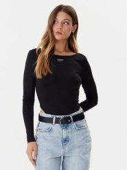 Tommy Jeans Body Silver Script DW0DW21574 Czarny Slim Fit. Czarne body i gorsety Tommy Jeans, bez wzorów, z jeansu. Za 199.99 zł.