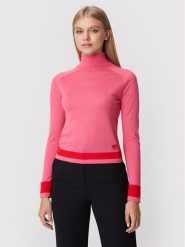 Pinko Golf Dolcevita 1G181Z A02M Różowy Regular Fit. Czerwone golfy damskie Pinko, m, bez wzorów, z wełny, bez ramiączek. Za 839.99 zł.