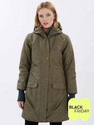 Finside Parka zimowa "Oikku" w kolorze khaki rozmiar: 38. Brązowe parki damskie finside, na zimę, s, bez kaptura. Za 480.90 zł.