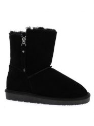 Gooce Skórzane botki zimowe "Tempe" w kolorze czarnym rozmiar: 37. Czarne botki damskie Gooce, na zimę, ze skóry, bez obcasa, na platformie, bez zapięcia. Za 217.99 zł.