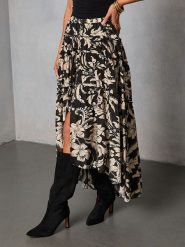 Milan Kiss Spódnica w kolorze czarnym rozmiar: XL. Czarne spódnice damskie Milan Kiss, na co dzień, xl, bez wzorów, z wiskozy, midi. Za 165.99 zł.