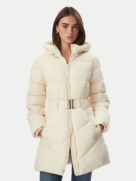 Guess Kurtka zimowa W6BL50 W4144 Kremowy Regular Fit. Białe kurtki damskie Guess, na zimę, xs, z aplikacjami, bez kaptura. Za 954.99 zł.