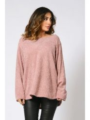 Plus Size Company Sweter "Gural" w kolorze jasnoróżowym rozmiar: 38/40. Różowe swetry klasyczne damskie Plus Size Company, plus size, bez kołnierzyka, plus size. Za 105.38 zł.