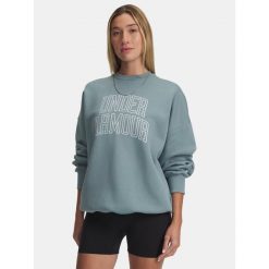 Bluza Damska Oversize Z Logo Under Armour Rival Fleece Varsity. Szare obuwie sportowe damskie Under Armour, bez zapięcia, na fitness i siłownię. W wyprzedaży za 163.50 zł.