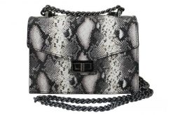 Listonoszka skórzana BARBERINI'S 970-1 czarna wężowa. Czarne shopper bag Barberinis, bez wzorów, ze skóry, bez dodatków. Za 269.99 zł.