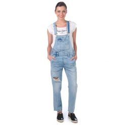Pepe Jeans Kombinezon Damski Jodie Xs Niebieski. Niebieskie kombinezony damskie Pepe Jeans, z jeansu. W wyprzedaży za 309.00 zł.