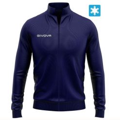 Bluza Givova Freetime unisex granatowa. Niebieskie bluzy damskie Givova, bez wzorów, z bawełny, bez kaptura. Za 73.06 zł.