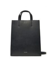 Calvin Klein Torebka Line Lthr Mini Tote 32 LV04F3002G Czarny. Czarne torebki klasyczne damskie Calvin Klein, ze skóry, bez dodatków. Za 899.99 zł.