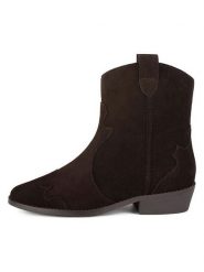 Loft37 Skórzane kowbojki w kolorze brązowym rozmiar: 36. Brązowe botki damskie loft37, na zimę, bez obcasa, bez zapięcia. Za 587.99 zł.