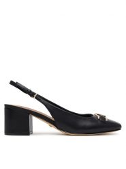 Guess Czółenka FLTCDE LEA05 Czarny. Czarne czółenka damskie Guess, z aplikacjami, ze skóry, bez obcasa. Za 444.00 zł.