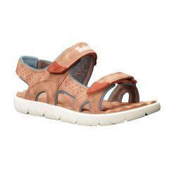 Sandały juniorskie Timberland Perkins Row 2 Strap. Brązowe sandały damskie Timberland, bez wzorów, bez obcasa, bez zapięcia. Za 189.99 zł.