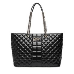 Torebka Nine West. Czarne shopper bag Nine West, bez wzorów, bez dodatków. Za 399.99 zł.