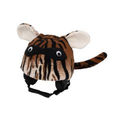 Czapka / nakładka na kask narciarski TYGRYS. Brązowe czapki damskie Casco, na zimę, bez wzorów. Za 25.00 zł.
