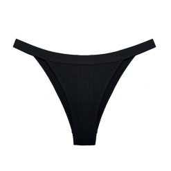 Figi z wycięciem na biodrach eleganckie i wygodne Claude. Niebieskie figi Intica, bez wzorów, z materiału. Za 69.00 zł.