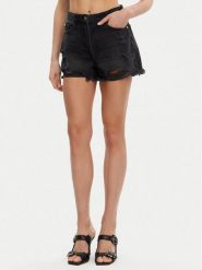 Silvian Heach Szorty jeansowe GPP25123SH Czarny Regular Fit. Czarne szorty damskie Silvian Heach, bez wzorów, z bawełny. Za 159.99 zł.