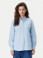 Tommy Jeans Koszula DW0DW20290 Błękitny Regular Fit. Niebieskie koszule damskie Tommy Jeans, m, bez wzorów, z bawełny, bez kołnierzyka, bez ramiączek. Za 219.99 zł.