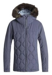 Kurtka narciarska damska Roxy Quilted membrana 20K. Niebieskie kurtki sportowe damskie Roxy, na zimę, s, bez wzorów, z futra, z kapturem. Za 642.49 zł.