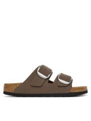 Birkenstock Klapki Arizona Big Buckle Hex 1032081 Brązowy. Brązowe klapki damskie Birkenstock, bez wzorów, ze skóry, bez obcasa, bez zapięcia. Za 539.99 zł.
