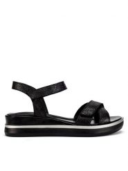 Lasocki Sandały WI23-MINT-03 Czarny. Czarne sandały damskie Lasocki, bez wzorów, ze skóry, bez obcasa, na płaskiej podeszwie, bez zapięcia. Za 169.99 zł.