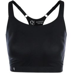 Biustonosz dla kobiet Q Sportswear Angelia. Czarne biustonosze sportowe damskie ENDURANCE Q, bez wzorów. Za 194.00 zł.