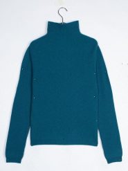 Perfect Cashmere Kaszmirowy sweter "Ruby" w kolorze morskim rozmiar: M. Niebieskie swetry klasyczne damskie Perfect Cashmere, m, z kaszmiru, bez kołnierzyka. Za 440.28 zł.
