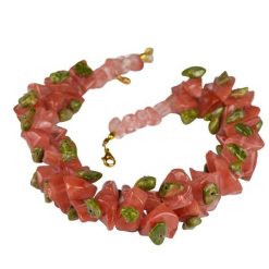 SAMBA Naszyjnik kwarc cherry. Czerwone naszyjniki damskie Samba Gems, z kwarcem, metalowe. Za 356.00 zł.