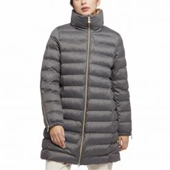 Kurtka GEOX W ILDE PARKA FLANPRINTED Szary. Szare parki damskie Geox, z tkaniny, bez kaptura. Za 683.99 zł.