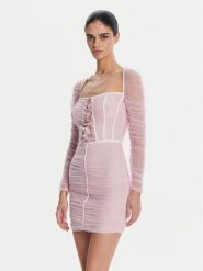 Elisabetta Franchi Sukienka koktajlowa AB68352E2 544 Różowy Slim Fit. Czerwone sukienki damskie Elisabetta Franchi, bez wzorów, z syntetyku, wizytowe, bez ramiączek. Za 2,929.00 zł.