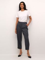 Kaffe Spodnie w kolorze szarym rozmiar: 40. Szare spodnie materiałowe damskie Kaffe, bez wzorów, z materiału. Za 195.99 zł.