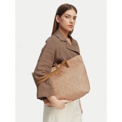 Torebka U.S. Polo Assn. Brązowe shopper bag U.S. Polo Assn., bez wzorów, bez dodatków. Za 149.99 zł.