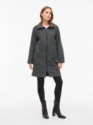 Vila Płaszcz przejściowy "Vijadas" w kolorze szarym rozmiar: 34. Szare płaszcze damskie Vila, bez wzorów, bez kaptura. Za 152.98 zł.