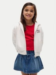 Tommy Hilfiger Bluza KG0KG09443 Biały Regular Fit. Białe bluzy dziewczęce Tommy Hilfiger, bez wzorów, z syntetyku, bez ramiączek, bez kaptura. Za 369.99 zł.