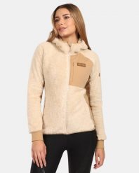 Damska bluza polarowa z kapturem Kilpi NORKA-W. Brązowe bluzy damskie Kilpi, bez wzorów, z materiału, z kapturem. Za 358.00 zł.