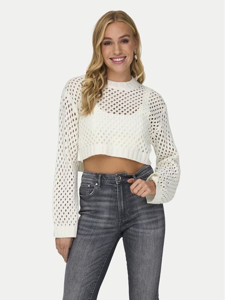 ONLY Sweter Milla 15300575 Écru Regular Fit. Swetry klasyczne damskie Only, s, z syntetyku, bez kołnierzyka. Za 69.99 zł.