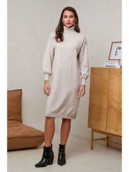Soft Cashmere Sukienka dzianinowa w kolorze beżowym rozmiar: 34/36. Brązowe sukienki damskie Soft Cashmere, bez wzorów, z dzianiny, bez ramiączek. Za 104.99 zł.