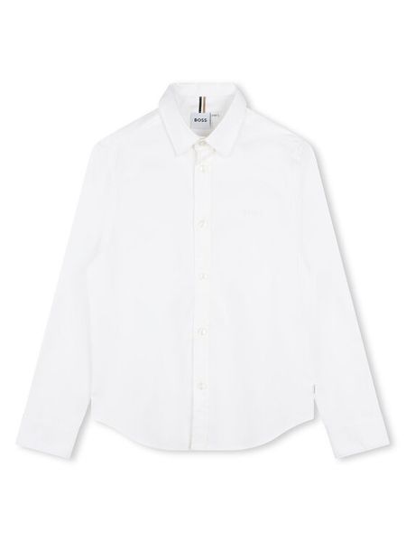 BOSS Koszula J52009 M Biały Regular Fit. Białe koszule chłopięce Boss, bez wzorów, z bawełny, bez kołnierzyka, bez ramiączek. Za 189.99 zł.